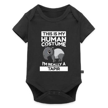 C’est mon costume humain Je suis vraiment un tapir - Body à manches courtes Premium Bébé - noir - Devant