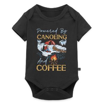 Canoe Canoeing Coffee Powered By - Baby Premium short-sleeve bodysuit - black - Front