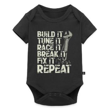Build It Tune Race Break Fix Répéter la durée de vie de - Body à manches courtes Premium Bébé - noir - Devant