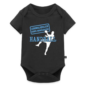 Herren Handballspieler Handballer Handball Trainer - Baby Premium Kurzarmbody - Schwarz - Vorne