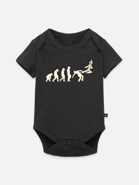 Schachspieler Schachspiel Schachbrett Evolution - Baby Premium Kurzarmbody - Schwarz