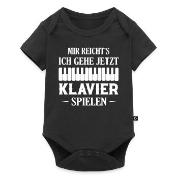 Trombones And Tacos Piano Musiker - Baby Premium Kurzarmbody - Schwarz - Vorne