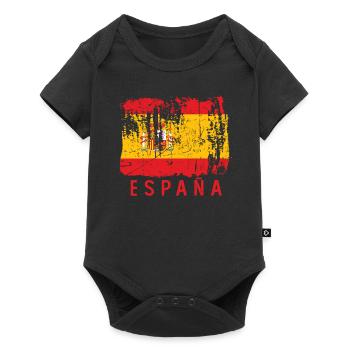 Espana espagne drapeau cadeau enraciné - Body à manches courtes Premium Bébé - noir - Devant