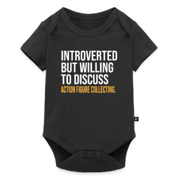 I PAUSED MY ACTION FIGURE COLLECTING TO BE HERE - Baby Premium short-sleeve bodysuit - black - Front