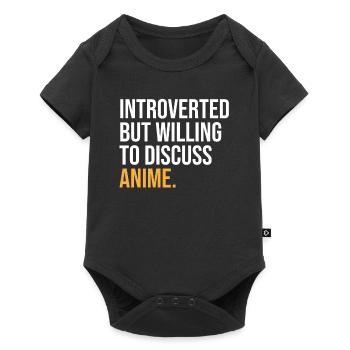 I PAUSED MY ANIME TO BE HERE - Baby Premium short-sleeve bodysuit - black - Front