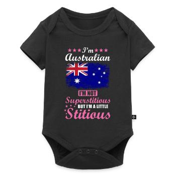 Australian Gift Funny Saying Australia - Baby Premium short-sleeve bodysuit - black - Front