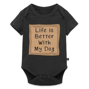 Dogs Saying - Baby Premium short-sleeve bodysuit - black - Front