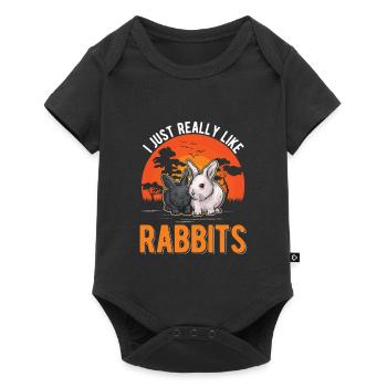J’aime vraiment Rabbits Rabbit Rabbit - Body à manches courtes Premium Bébé - noir - Devant