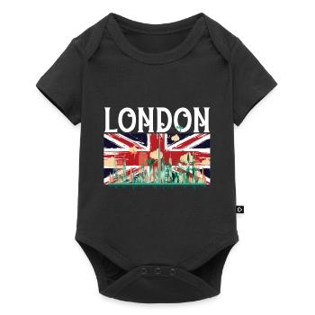 Londres - Body à manches courtes Premium Bébé - noir - Devant