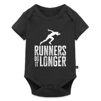 Jogger Runner Marathon Jogging Ski de fond - Body à manches courtes Premium Bébé - noir - Devant