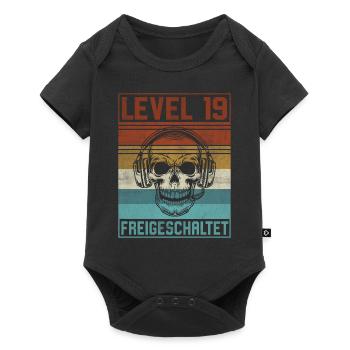 19. Geburtstag Gamer Level 19 Jahre - Baby Premium Kurzarmbody - Schwarz - Vorne