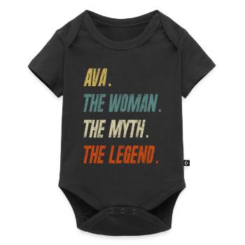 Ava The Woman The Myth The Legend - Baby Premium short-sleeve bodysuit - black - Front