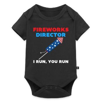 Feuerwerksdirektor lustig 4. Juli - Baby Premium Kurzarmbody - Schwarz - Vorne