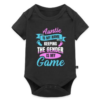 Gender Reveal Zitat für eine Hüterin des - Baby Premium Kurzarmbody - Schwarz - Vorne