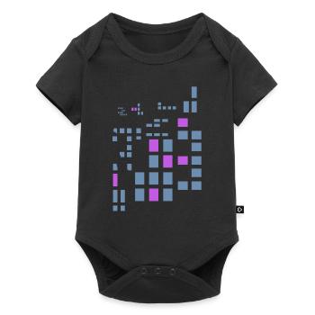 Pixel Pixelworld Pink Abstract City Style Logo - Baby Premium short-sleeve bodysuit - black - Front
