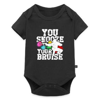 Drôle de Paintball You Snooze You Bruise - - Body à manches courtes Premium Bébé - noir - Devant