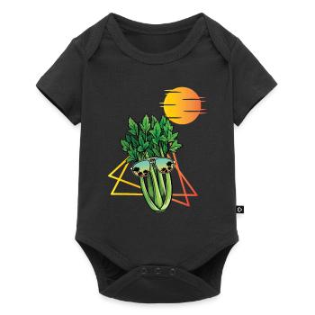 Céleri Rétro - Body à manches courtes Premium Bébé - noir - Devant