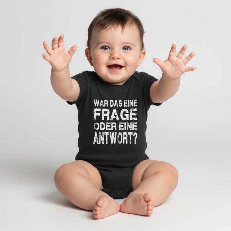 WAR DAS EINE FRAGE ODER EINE ANTWORT? Baby Premium Kurzarmbody