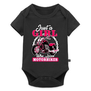 Just A Girl Who Loves Motorbikes - Baby Premium short-sleeve bodysuit - black - Front