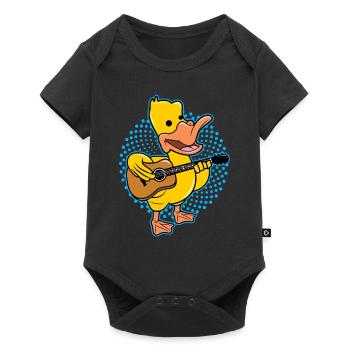 Duck Playing Guitar - Baby Premium short-sleeve bodysuit - black - Front