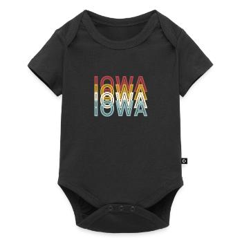 US 70s Retro State Vintage Iowa - Baby Premium short-sleeve bodysuit - black - Front