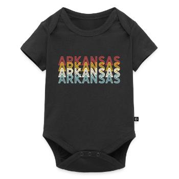 US 70s Retro State Vintage Arkansas - Baby Premium short-sleeve bodysuit - black - Front