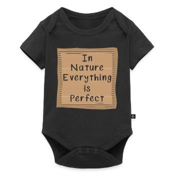 Dans la nature, tout est parfait - Body à manches courtes Premium Bébé - noir - Devant