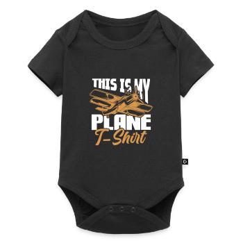 Pilot Flugzeug Fliegen Flieger Geschenk - Baby Premium Kurzarmbody - Schwarz - Vorne