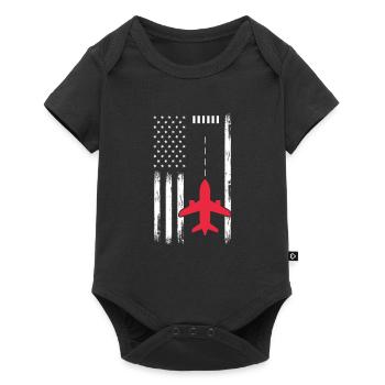 Pilot Airplane Flying Flyer Gift - Baby Premium short-sleeve bodysuit - black - Front