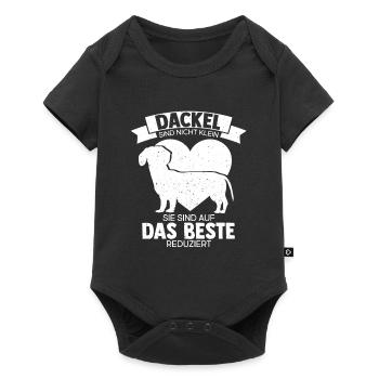 Dackel sind nicht klein, Sie sind auf das Beste Re - Baby Premium Kurzarmbody - Schwarz - Vorne