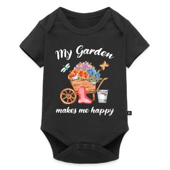Garten Spruch Gärtner Hobbygärtner Geschenkidee - Baby Premium Kurzarmbody - Schwarz - Vorne
