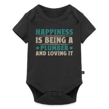 Happiness Is Being A Plumber - Baby Premium short-sleeve bodysuit - black - Front