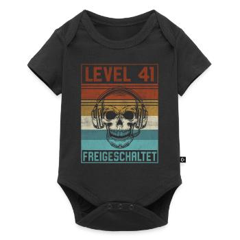 41. Geburtstag Gamer Level 41 Jahre - Baby Premium Kurzarmbody - Schwarz - Vorne