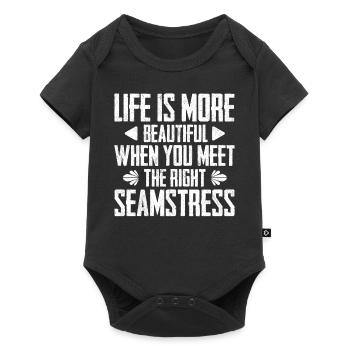 Life Is More Beautiful - Baby Premium short-sleeve bodysuit - black - Front
