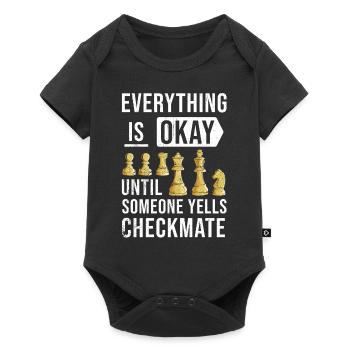 Échecs Échecs Échecs Checkmate Pièces d’échecs Roi - Body à manches courtes Premium Bébé - noir - Devant