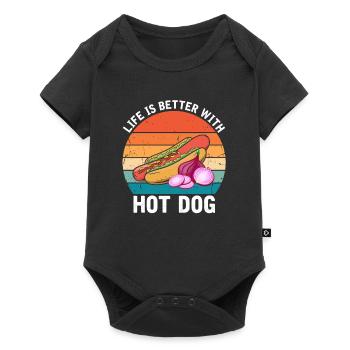 Hot Dog Love Hot Dog Potato Ketchup - Baby Premium short-sleeve bodysuit - black - Front