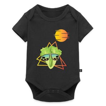 Lettuce Retro Shirt - Baby Premium short-sleeve bodysuit - black - Front