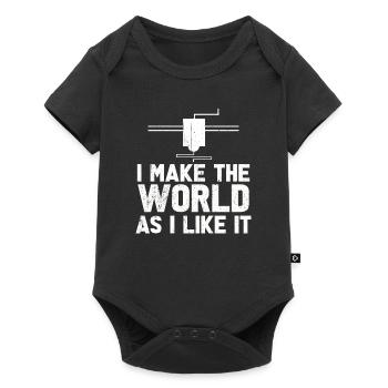 3D Printer Tshirt Men Women Kids - Baby Premium short-sleeve bodysuit - black - Front