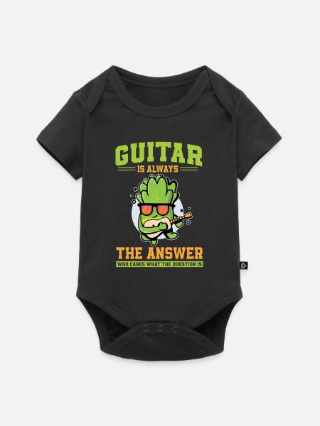 Kopfsalat Gitarre - Baby Premium Kurzarmbody - Schwarz