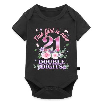 Dieses Mädchen Ist Jetzt 21 Double Digits 21. - Baby Premium Kurzarmbody - Schwarz - Vorne