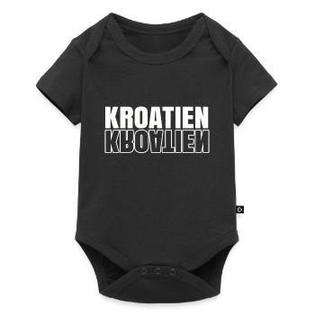 Kroatien Geschenk Herkunft Zagreb Hrvatska Heimat - Baby Premium Kurzarmbody - Schwarz - Vorne