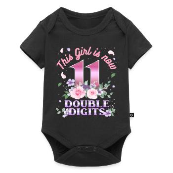 Dieses Mädchen Ist Jetzt 11 Double Digits 11. - Baby Premium Kurzarmbody - Schwarz - Vorne