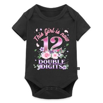 Dieses Mädchen Ist Jetzt 12 Double Digits 12. - Baby Premium Kurzarmbody - Schwarz - Vorne