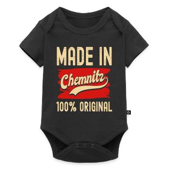 Chemnitz - Baby Premium Kurzarmbody - Schwarz - Vorne