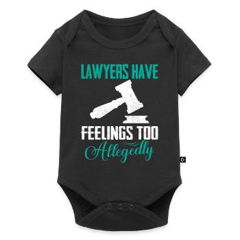 Les avocats ont aussi des sentiments prétendument avocats - Body à manches courtes Premium Bébé - noir - Devant
