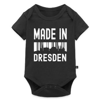 Dresden - Baby Premium Kurzarmbody - Schwarz - Vorne