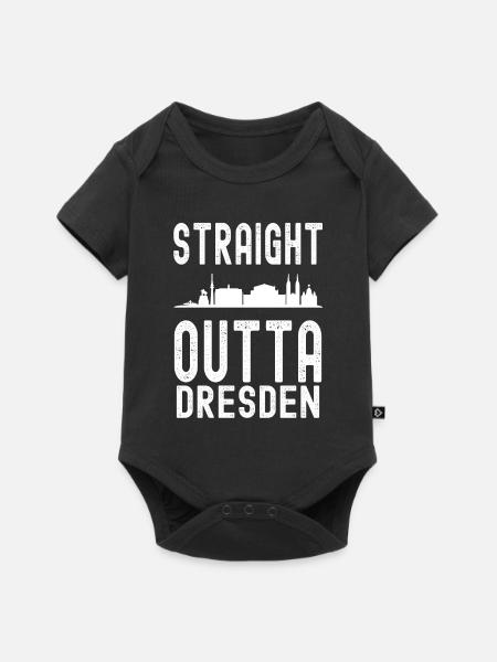 Dresden - Baby Premium Kurzarmbody - Schwarz