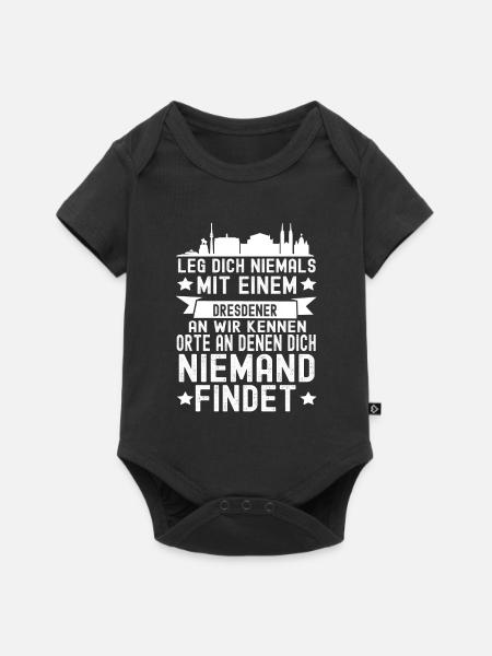 Dresden - Baby Premium Kurzarmbody - Schwarz