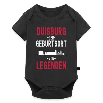 Duisburg - Baby Premium Kurzarmbody - Schwarz - Vorne
