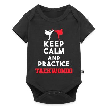TKD Korean Martial Arts Tae Kwon - Baby Premium Kurzarmbody - Schwarz - Vorne